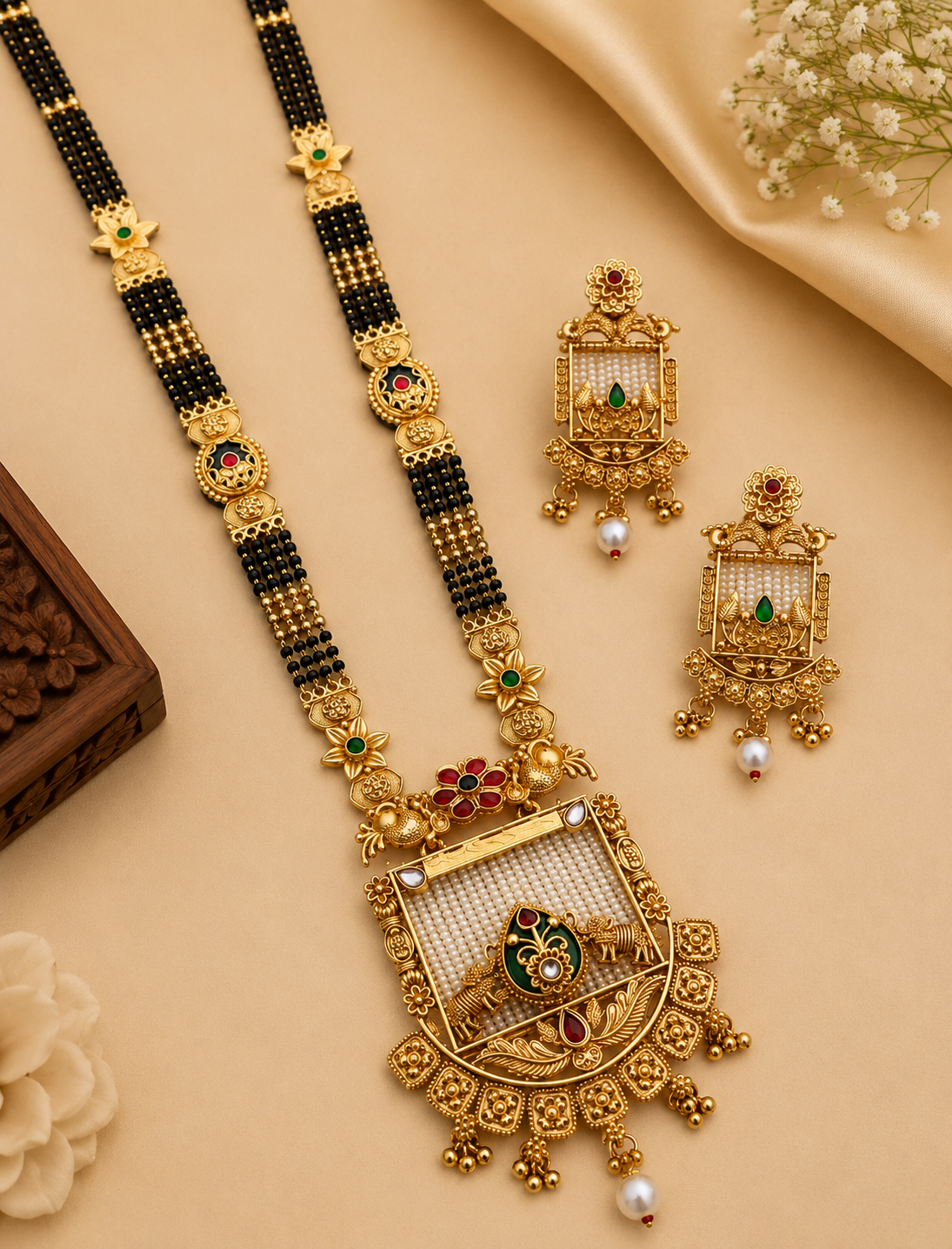 ChatGPT Image Jun 12, 2026, 05_46_30 PM Royal Elephant Heritage Pendant Set - Image 1
