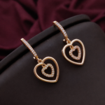 Crystal Heart Drop Earrings