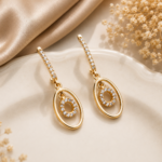 Celeste Halo Drop Earrings
