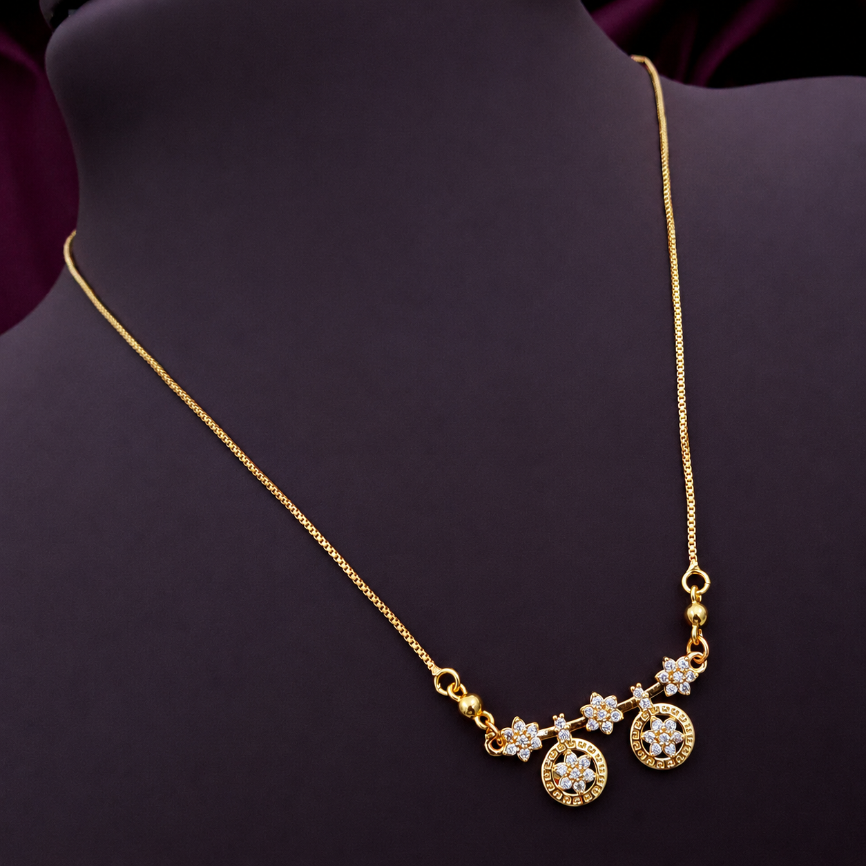 ChatGPT Image Jun 16, 2026, 07_56_59 PM Golden Floral Charm Necklace - Image 1