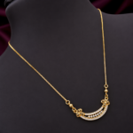 Golden Crescent Sparkle Necklace