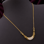 Golden Crescent Glow Necklace