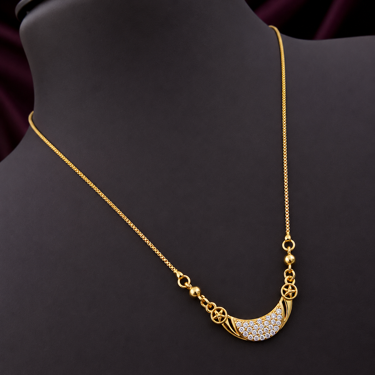 ChatGPT Image Jun 16, 2026, 08_06_07 PM Golden Crescent Glow Necklace - Image 1