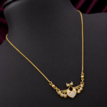 Golden Heart Vine Necklace