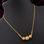 Golden Trio Bead Necklace