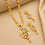 Royal Diamond Oval Pendant Set