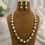 Pearl Charm Designer Necklace Set