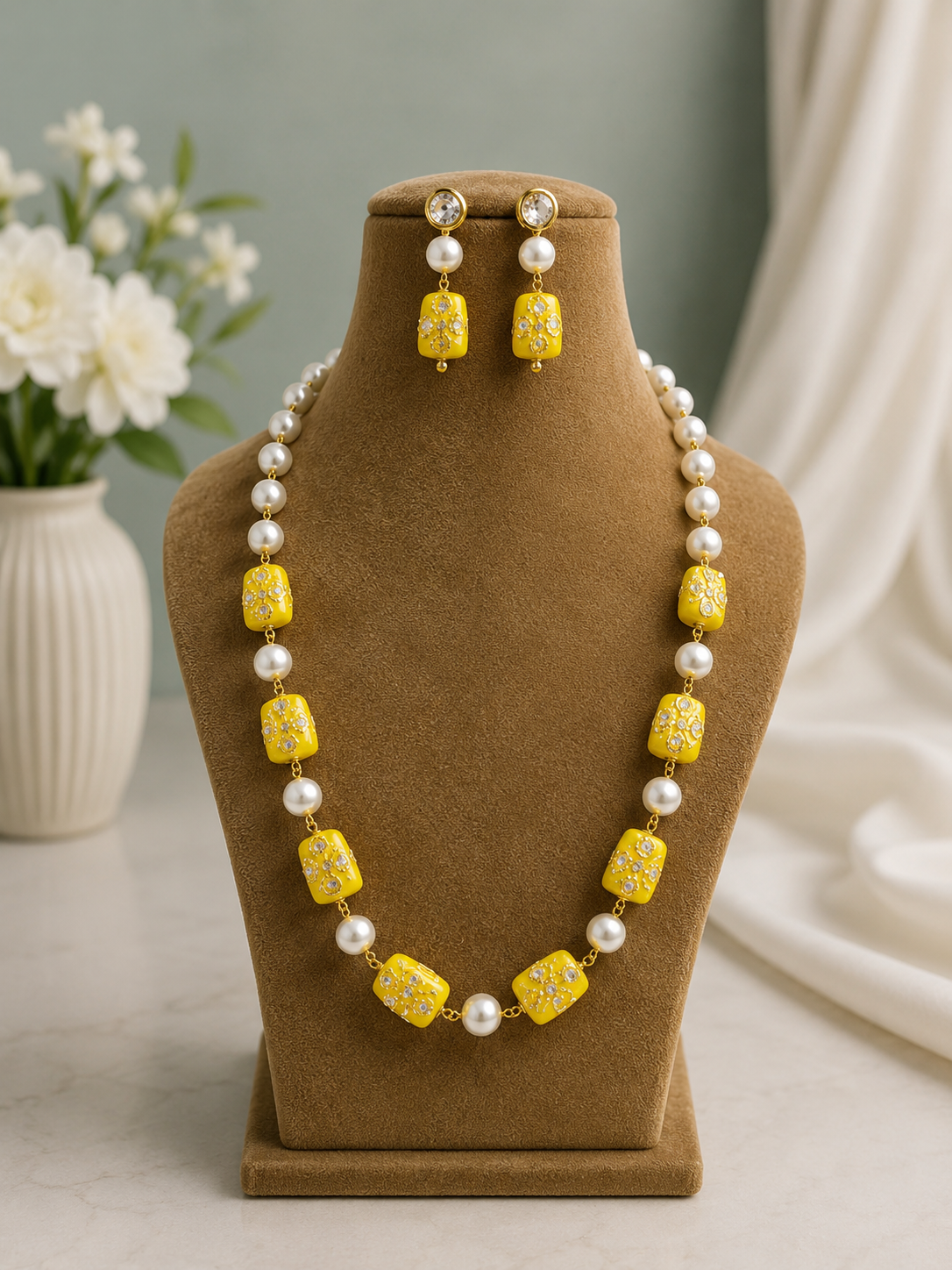 ChatGPT Image Jun 7, 2026, 06_10_05 PM Sunshine Pearl Necklace Set - Image 1